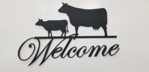 Cow Welcome Sign