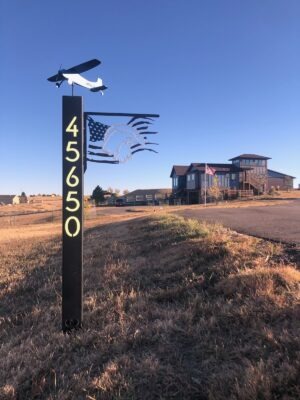 Eagle/Flag Address Post Sign